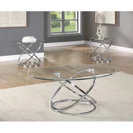 Aura 3-Piece Contemporary Occasional Table Set