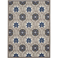 7'10" x 10'6" Grey/Blue Rectangle Rug