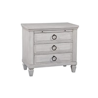 Cottage 3-Drawer Nightstand with Pull-Out Shelf