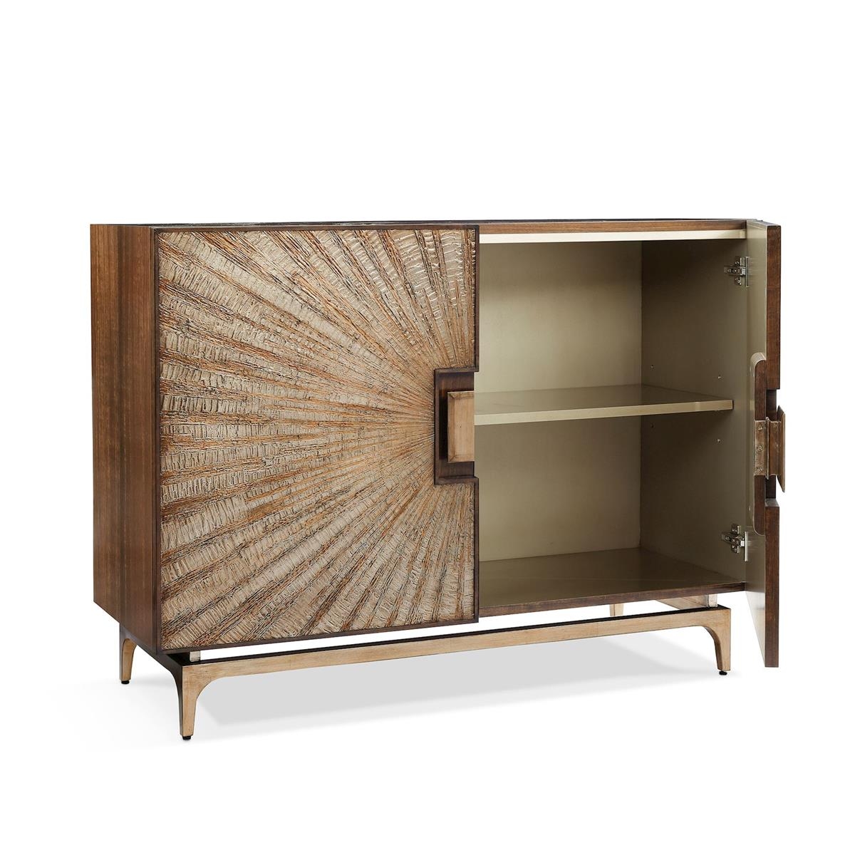 Modern Starburst Two-Door Accent Chest