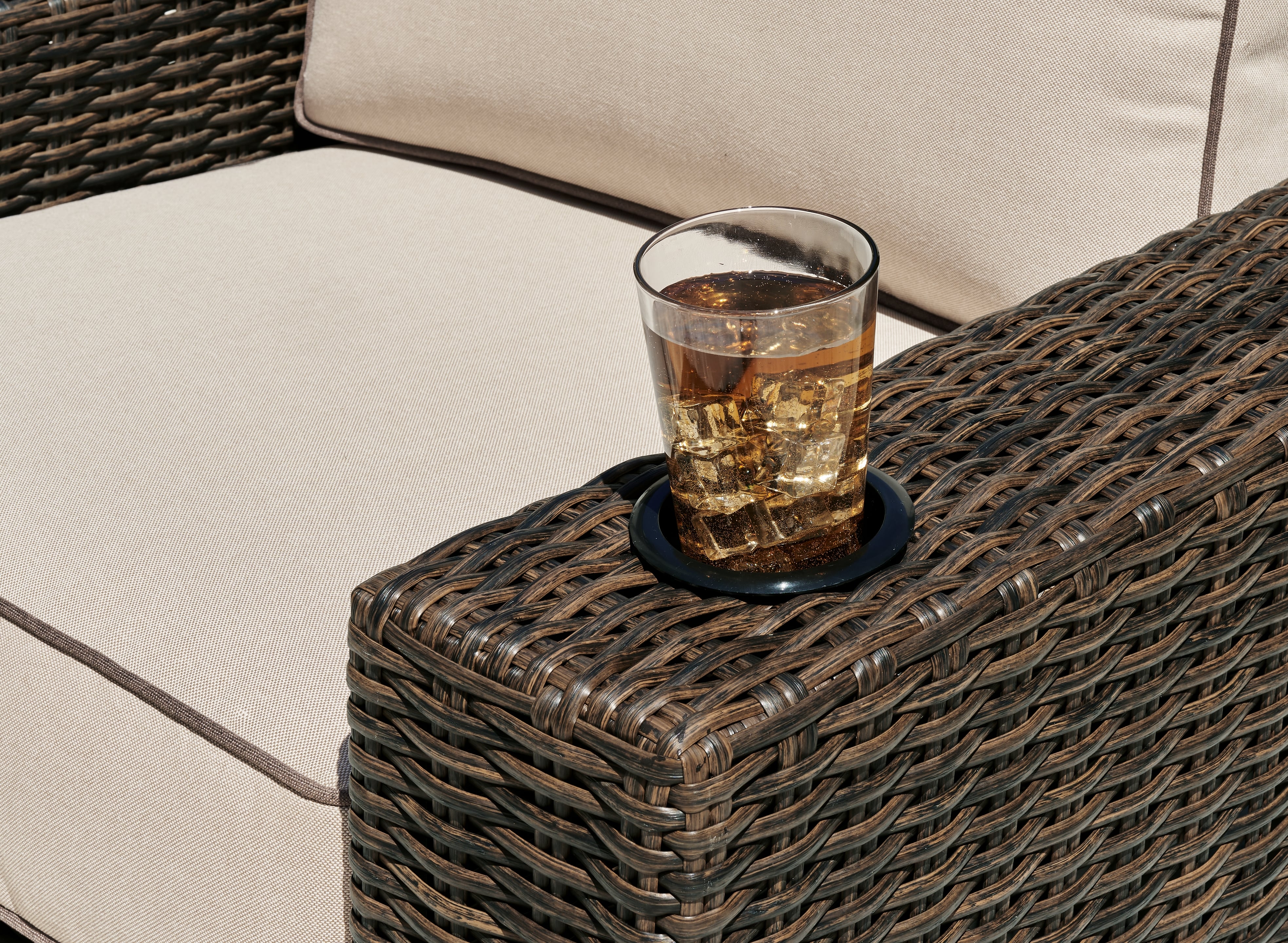 Signature Design by Ashley Coastline Bay Outdoor Swivel Lounge With Cushion