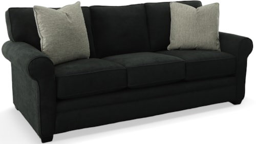 Transitional Queen Sleeper Sofa with Gel Mattress