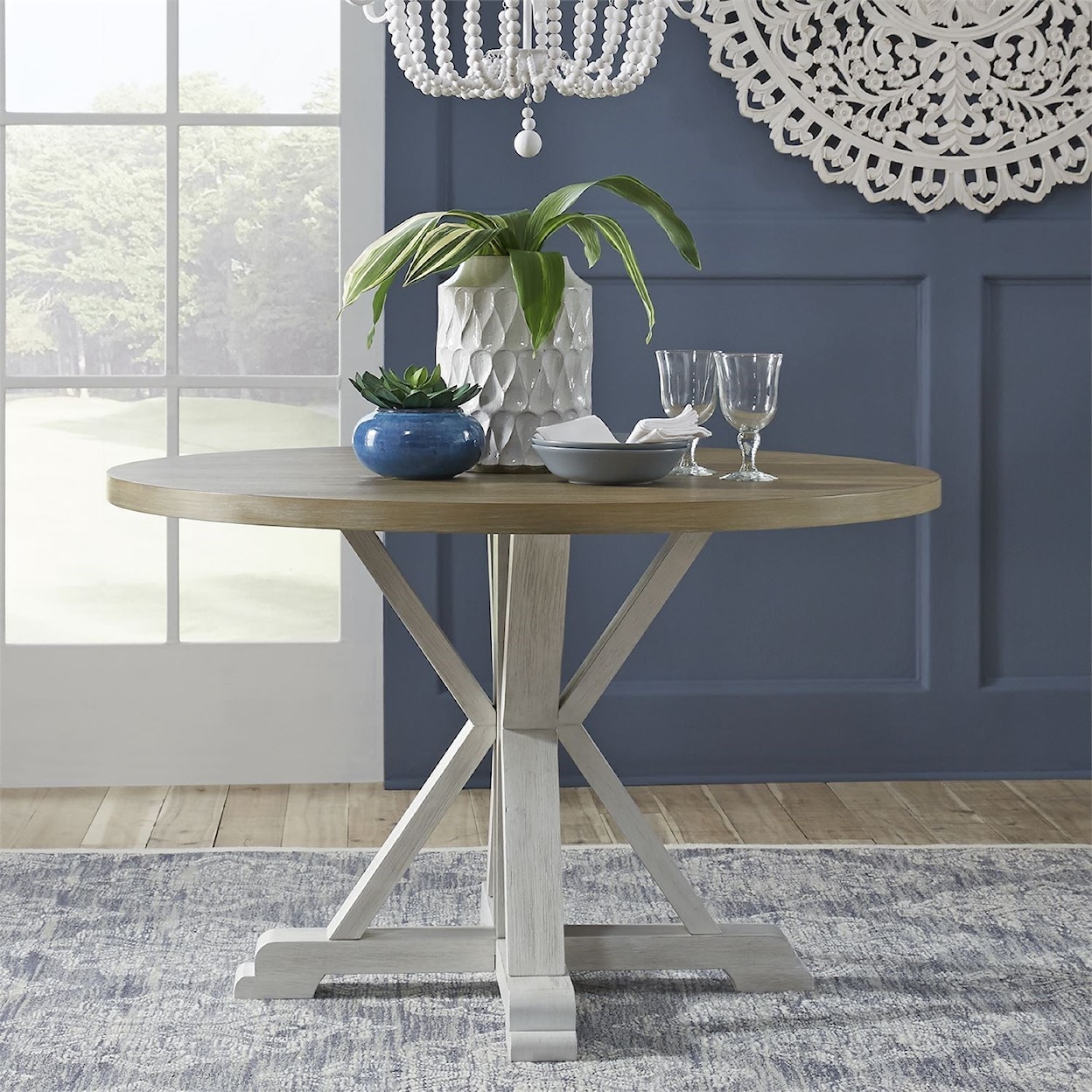 Liberty Furniture Lakeshore Single Pedestal Table