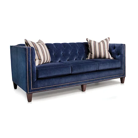 Transitional  Button Tufted Small Sofa
