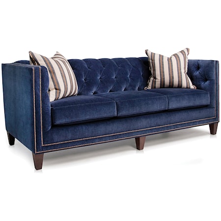 Transitional  Button Tufted Small Sofa
