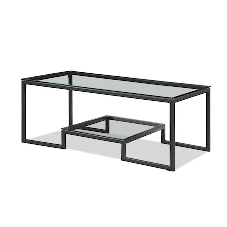 Karter Contemporary Glass Cocktail Table