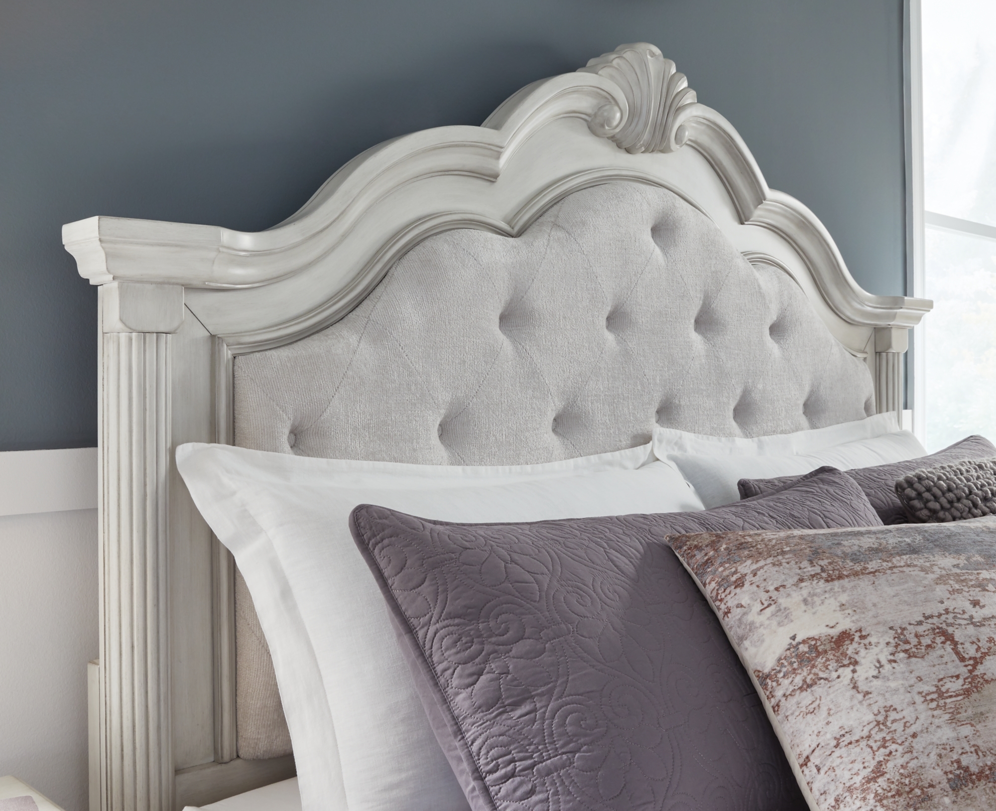 Queen Upholstered Panel Bed