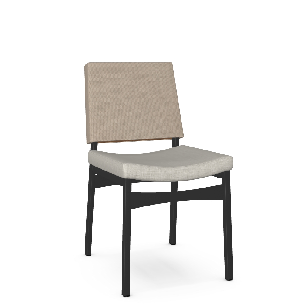 Contemporary Dining Side Chair with Seagrass Woven Back