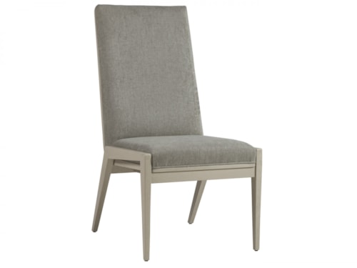 Contemporary Upholstered Side Chair with Cane Back