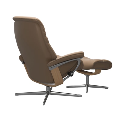 Large Reclining Chair with Cross Base