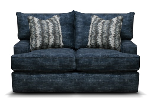 Casual Loveseat with Wide Track Arms