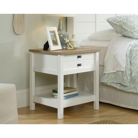 Nightstand with Lower Storage Shelf