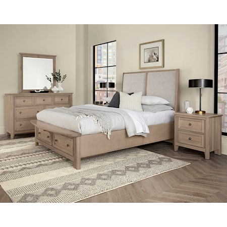 King Upholstered Storage Bed