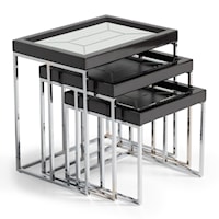 Glam Nesting Tables with Mirror Paneling