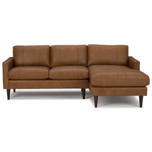 Mid-Century Modern Chaise Sofa with USB Port