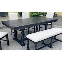 Regent Transitional Trestle Dining Table