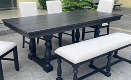Regent Transitional Trestle Dining Table