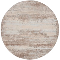 7'10"  Beige Round Rug