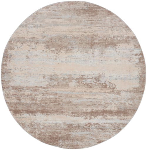 7'10"  Beige Round Rug