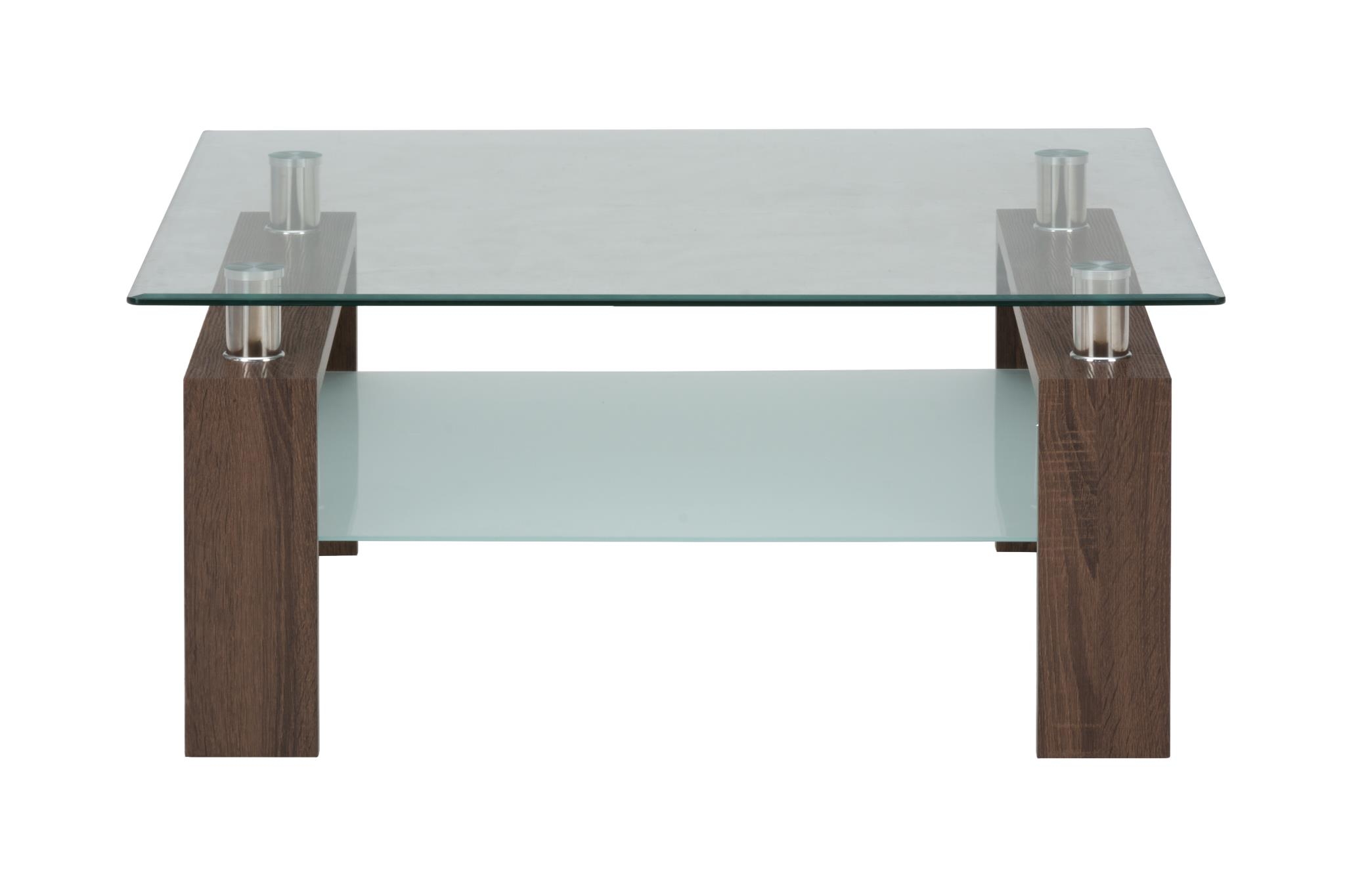 Square Cocktail Table Glass Top