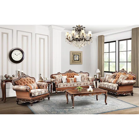Traditional 3-Piece Living Room Set