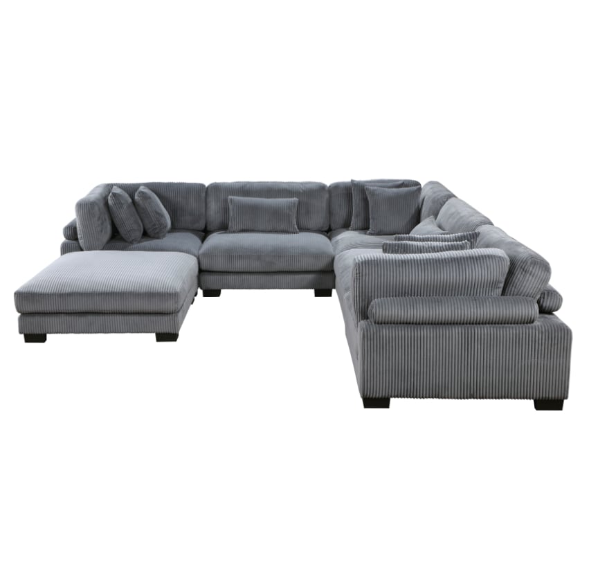 Homelegance Traverse 6-Piece Sectional Sofa with Ottoman