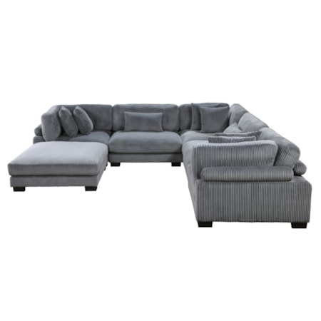 6-Piece Sectional Sofa with Ottoman