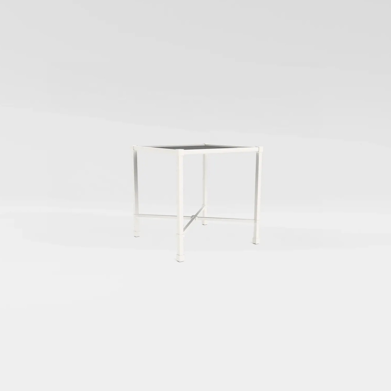 18" Sq. Glass-Top Side Table