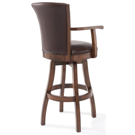 26&quot; Counter Height Swivel Wood Barstool