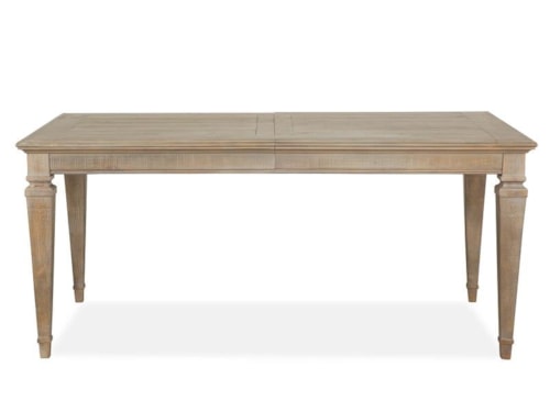 Transitional Rectangular Dining Table with 18" Removeable Leaf