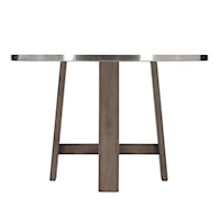 Transitional Round Dining Table with Customizable Finish
