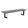 Moe's Home Collection Bent Bent Bench Extra Small Weathered Grey