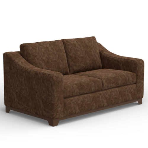 Transitional Loveseat with Throw Pillows