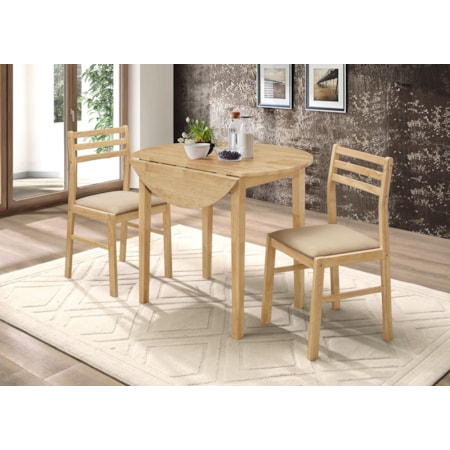 Bucknell 3-piece Drop Leaf Dining Table Set