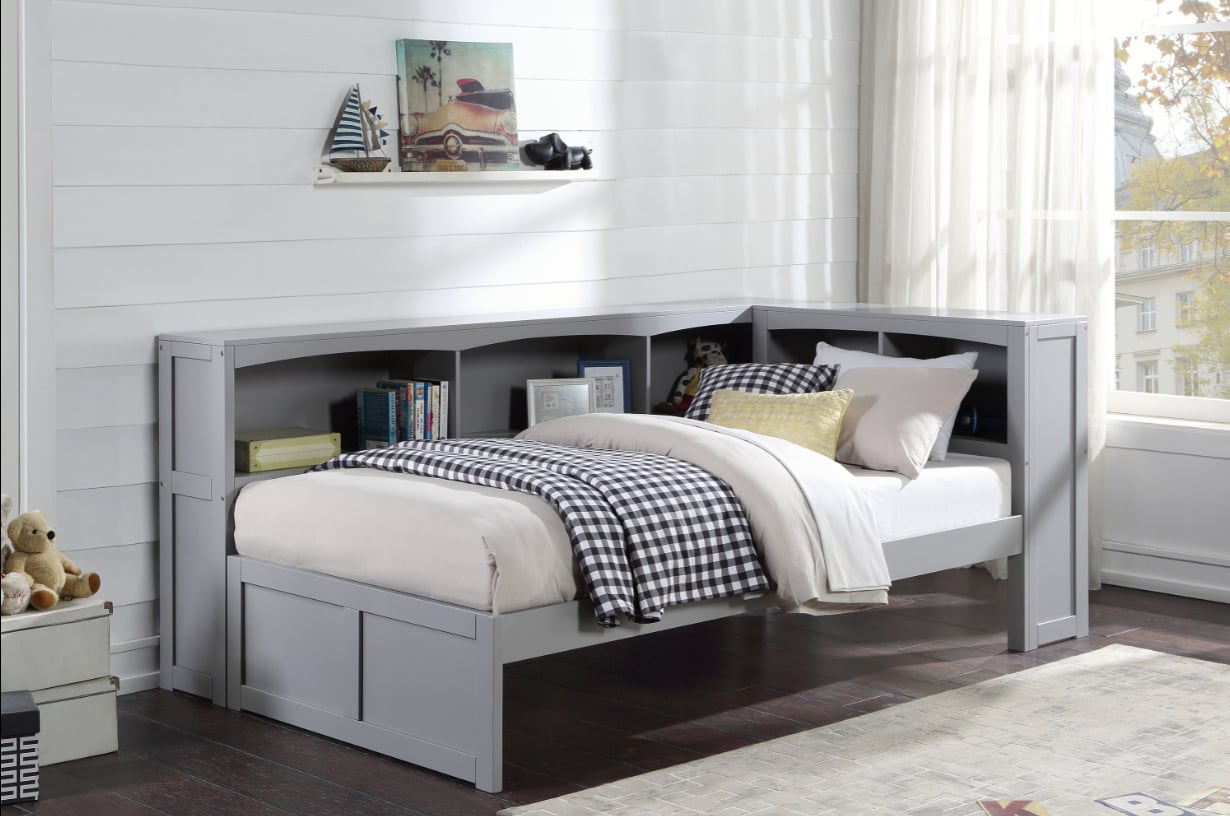 Twin Bookcase Corner Bed
