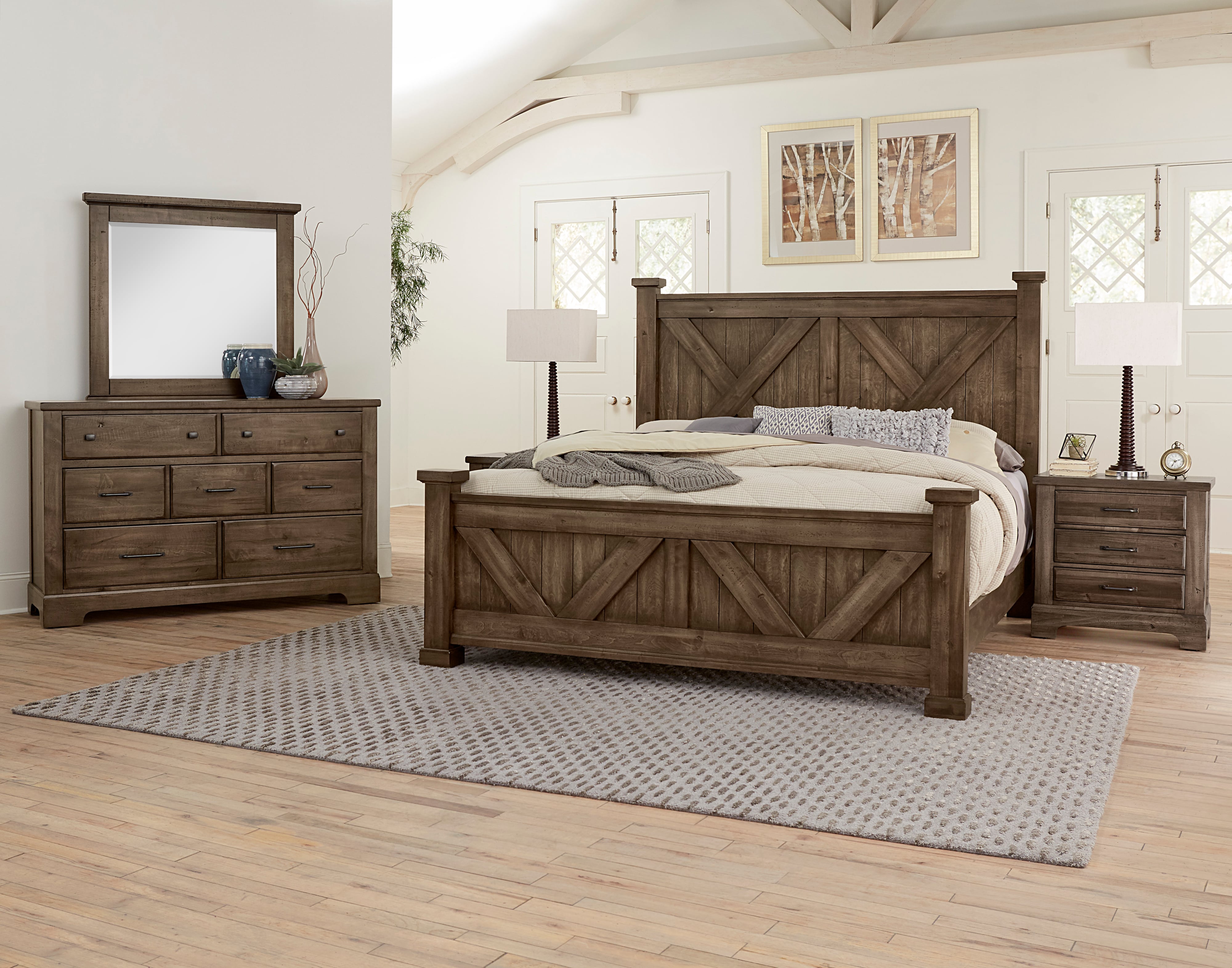 Artisan & Post Cool Rustic California King "X" Panel Bed