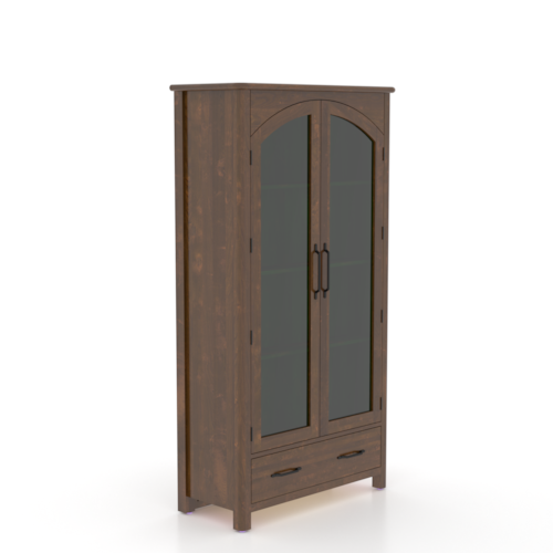 Farmhouse 2-Door Cabinet Buffet w/ Interior Lighting