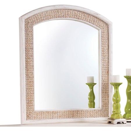 Arched Seagrass Mirror