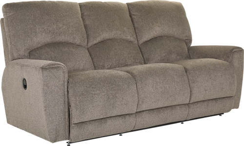 Casual Reclining Sofa with Padded Track Arms