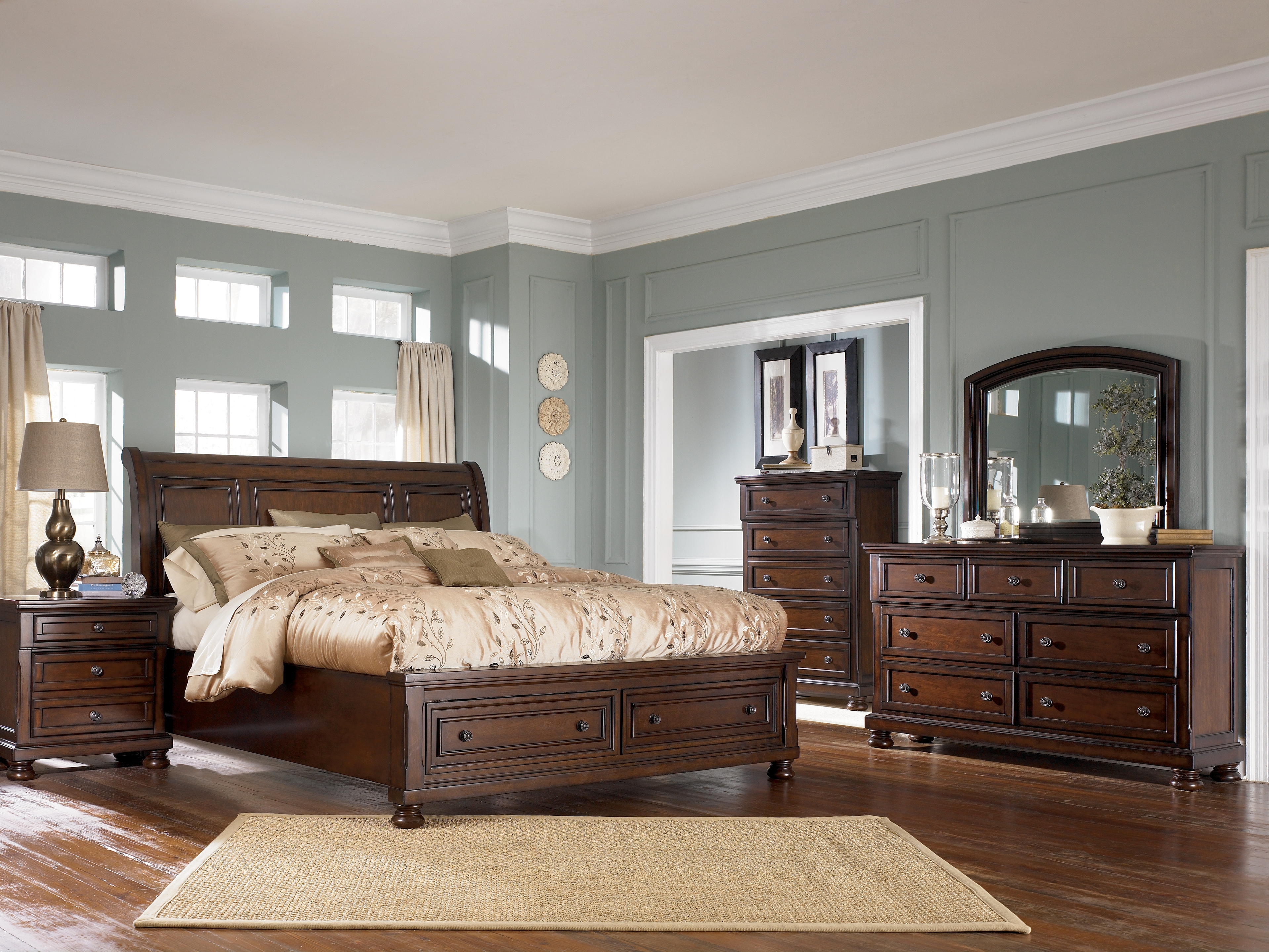 Millennium Porter King Sleigh Storage Bed