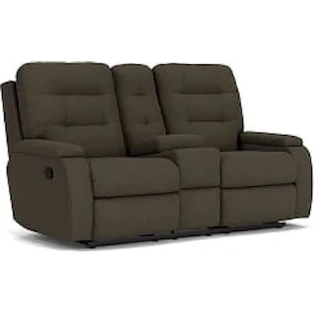 Reclining Loveseat with Cupholder and Storage Console