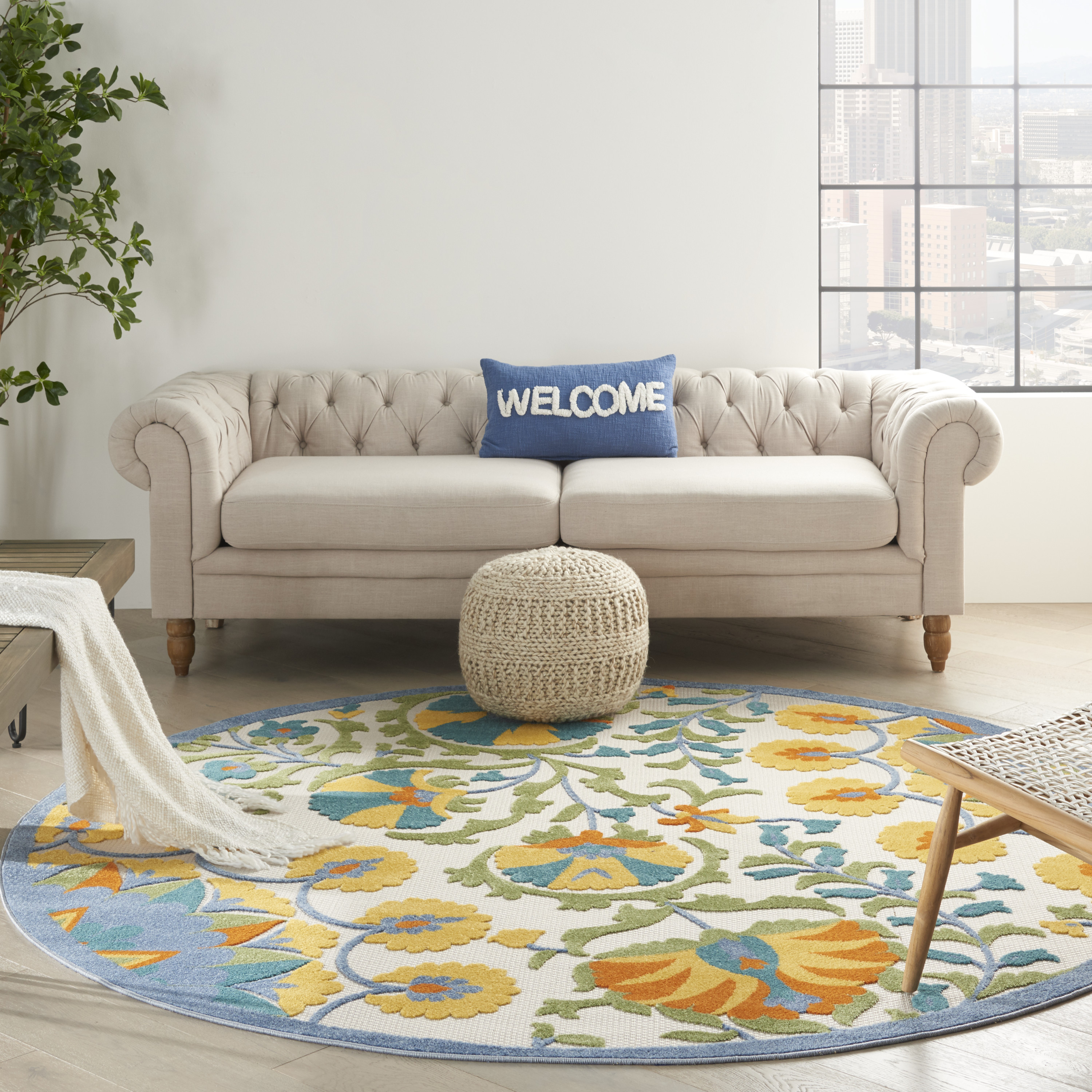 Nourison Aloha 7'10" Round  Rug