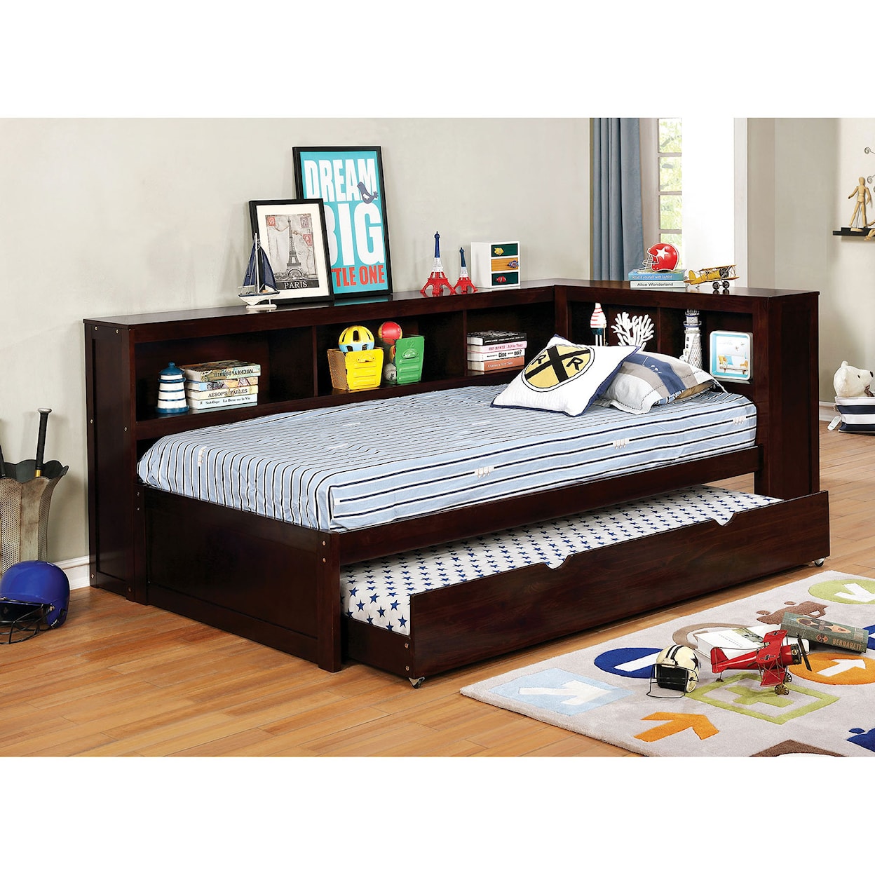 Furniture of America Frankie Full Daybed with Trundle