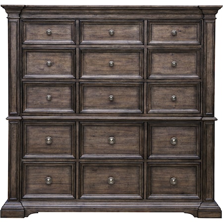 Traditional 15-Drawer Bedroom Chest