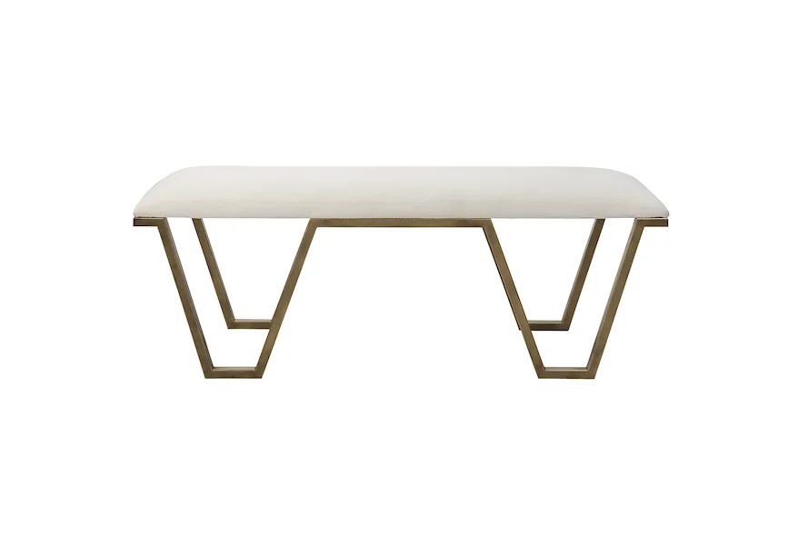 Farrah Farrah Geometric Bench by Uttermost at Miller Waldrop Furniture and Decor