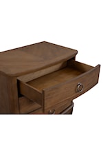 Flexsteel Casegoods Bellevue Transitional 3-Drawer Nightstand with Outlets