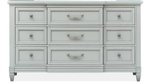 Contemporary 9-Drawer Dresser with Felt-Lined Top Drawers