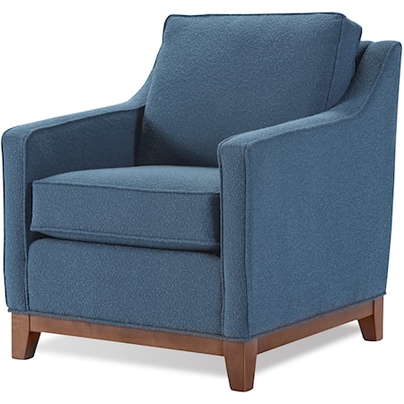 Casual Accent Chair with Sloped Arms
