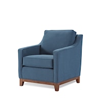 Casual Accent Chair with Sloped Arms