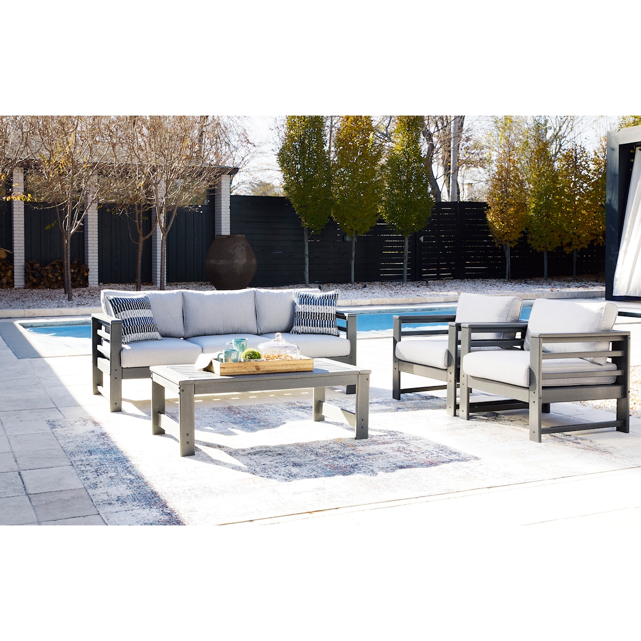 Michael Alan Select Amora Outdoor Lounge Chair with Cushion (Set of 2)